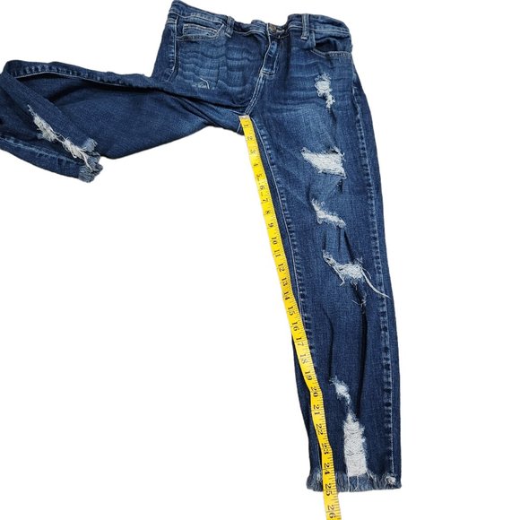 Cello Distressed Skinny Blue Jeans Size 9 - Picture 4 of 8